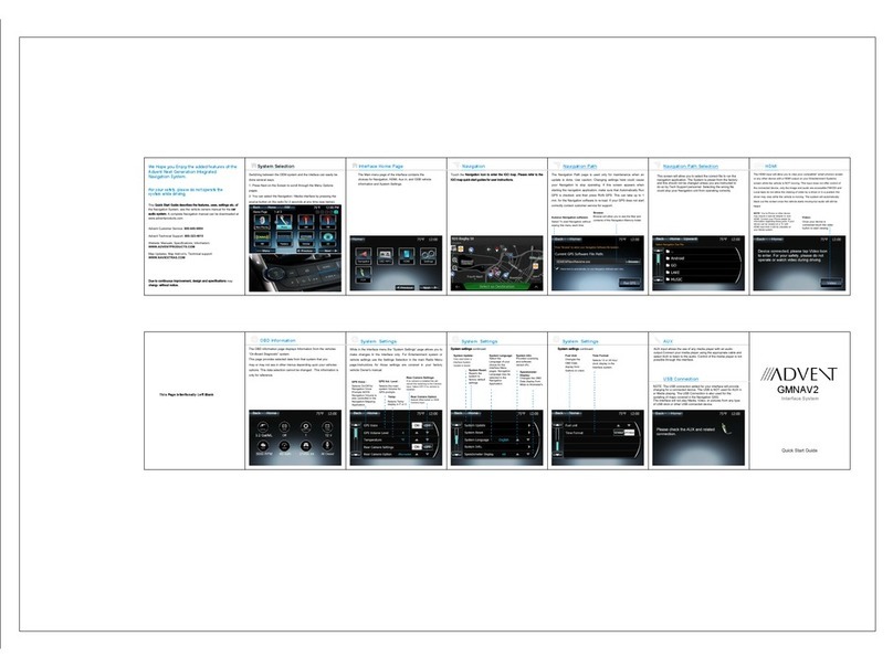 Advent GMNAV2 quick start guide