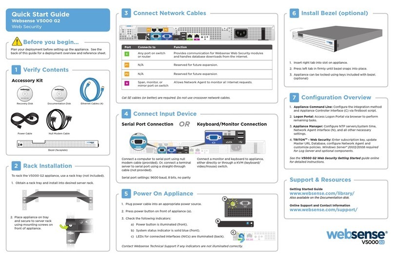 websense V5000 G2 quick start guide websense V5000 G2 quick start guide