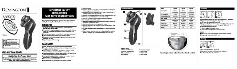Remington Hyper XR1370 Use and care guide