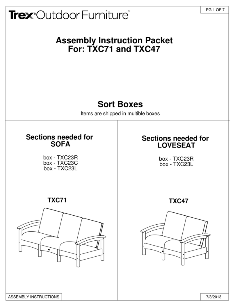 TREX Outdoor Furniture TXC71 Assembly instruction TREX Outdoor Furniture TXC71 Assembly instruction