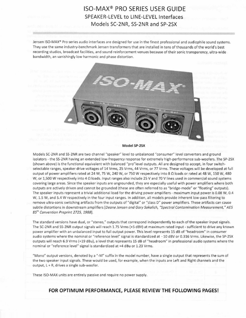 Iso-Max SC-2NR user guide