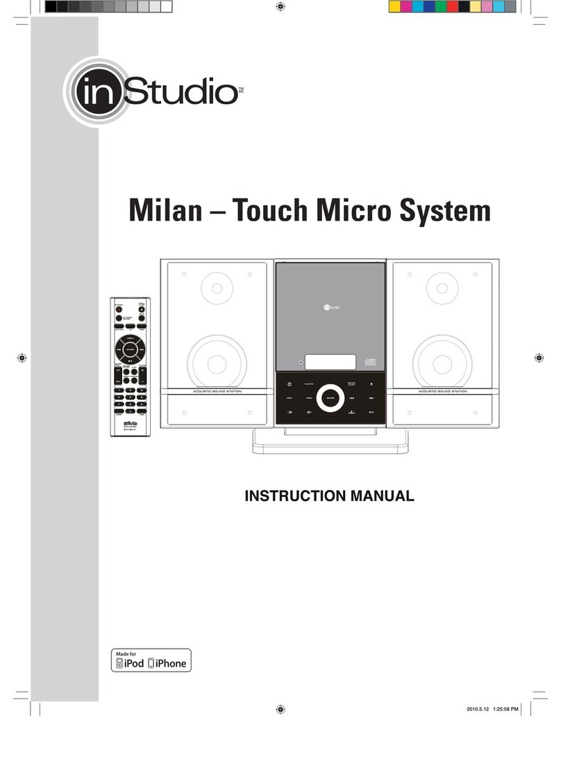 In studio Milan instruction manual