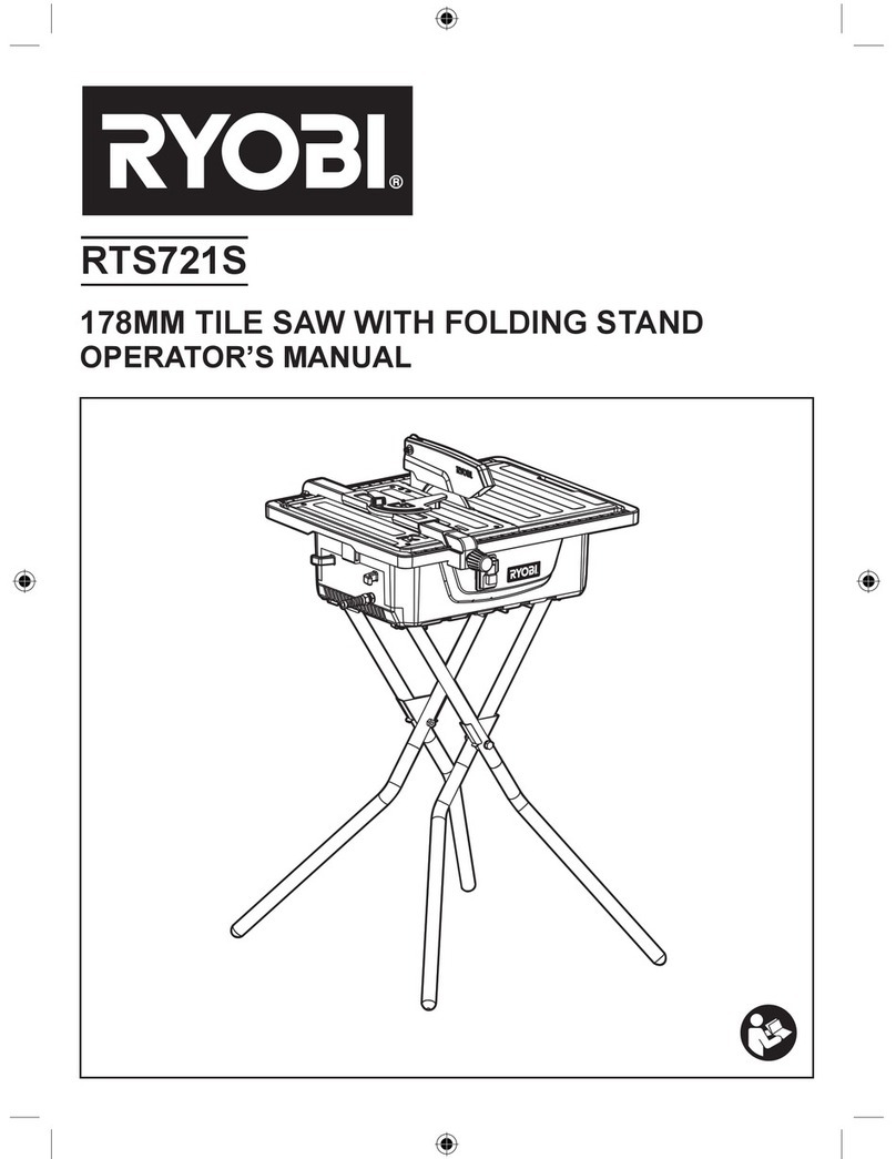 Ryobi RTS721S Operator's manual Ryobi RTS721S Operator's manual
