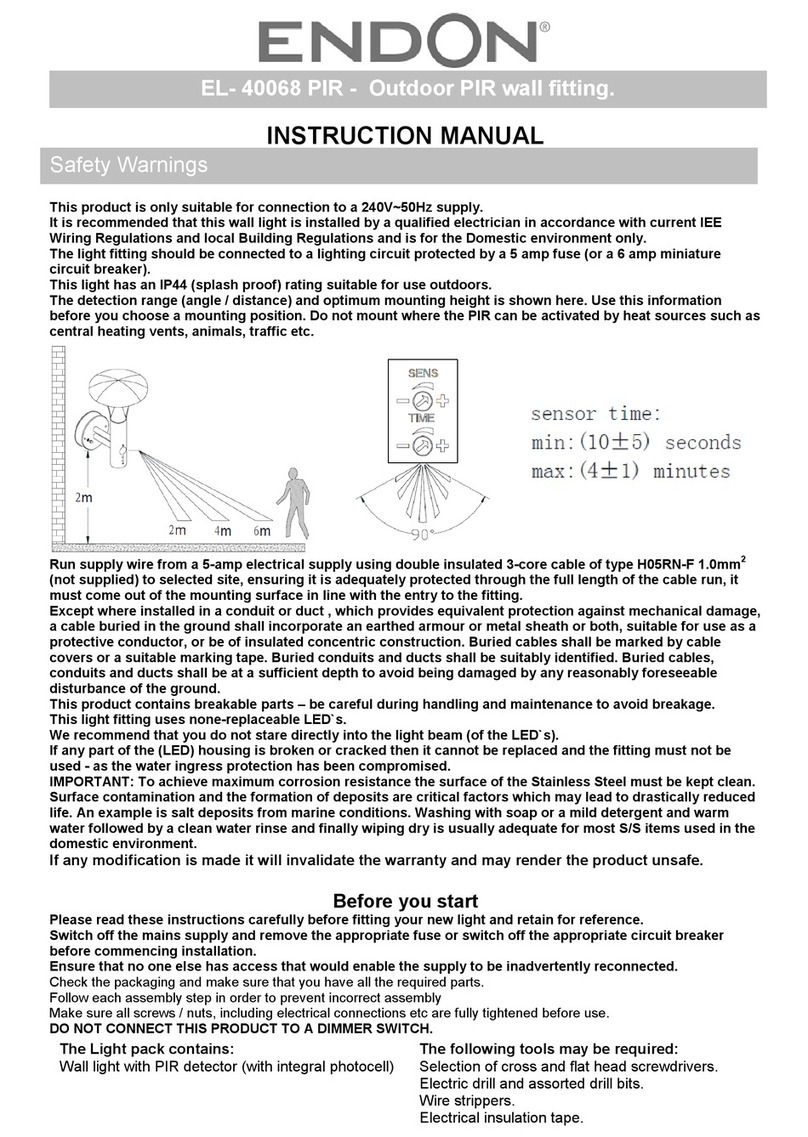Endon EL- 40068 PIR instruction manual Endon EL- 40068 PIR instruction manual