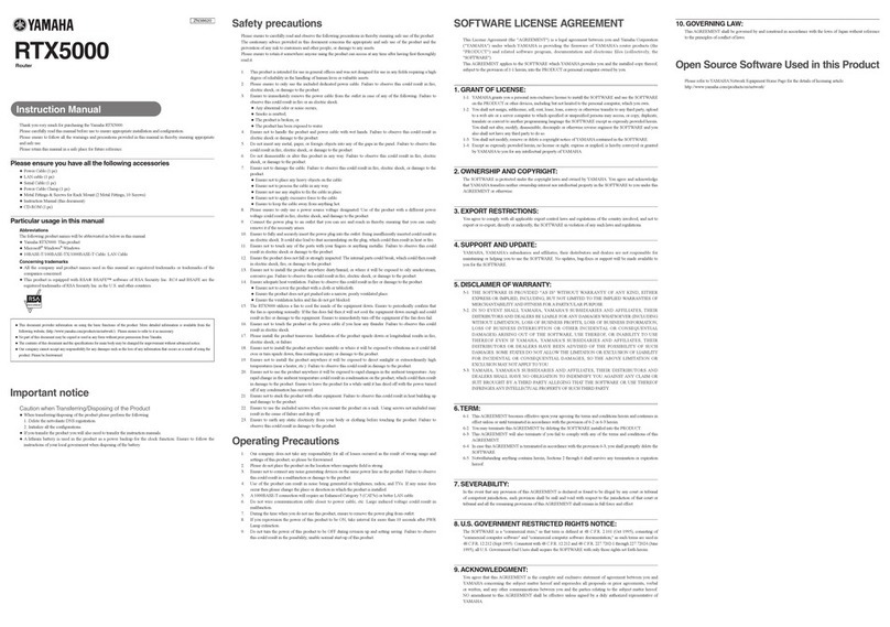 Yamaha RTX5000 instruction manual