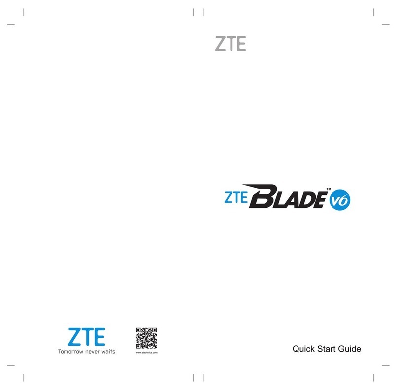 Zte Blade V6 quick start guide