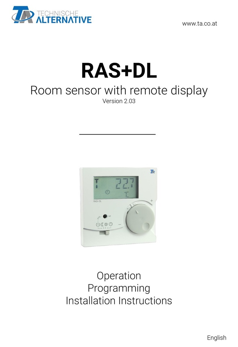 Technische Alternative RAS PLUS DL Operation, Programming, Installation Instructions