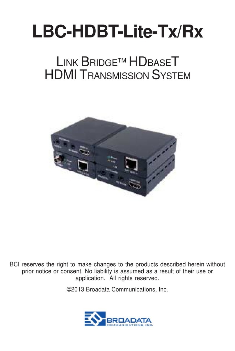 Broadata Communications Link Bridge LBC-HDBT-Lite-Tx user manual Broadata Communications Link Bridge LBC-HDBT-Lite-Tx user manual