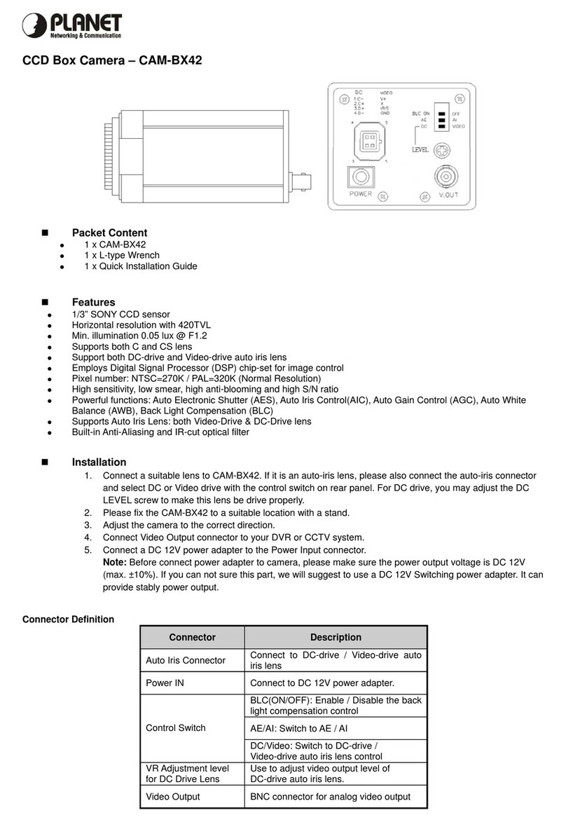 Planet CAM-BX42 User manual