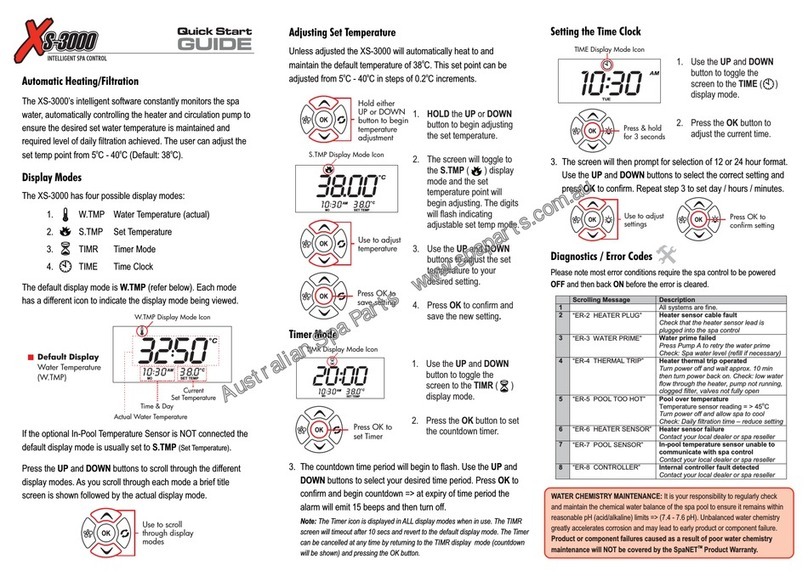 SpaNet XS-3000 quick start guide