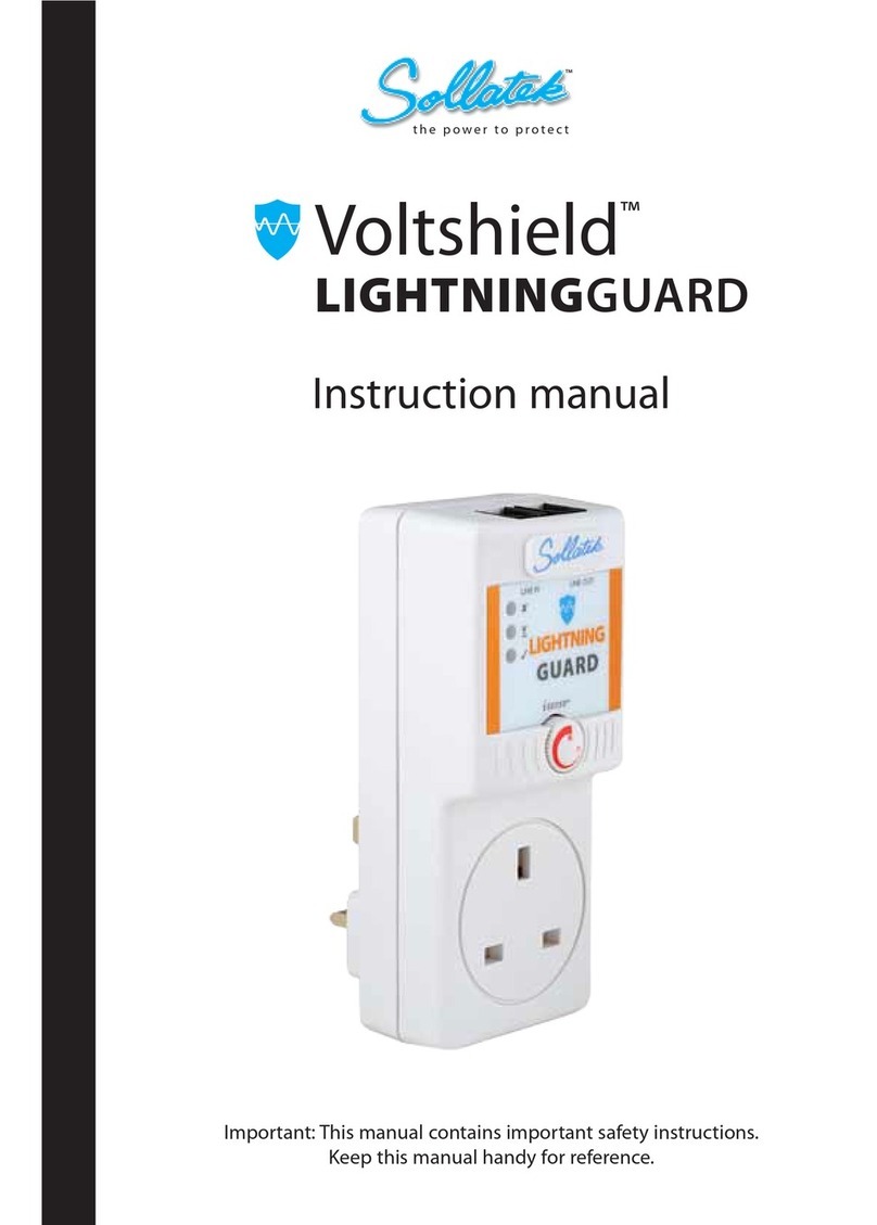 Sollatek Voltshield LIGHTNINGGUARD User manual