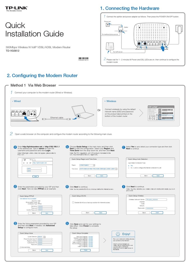 TP-Link TD-VG5612 User manual