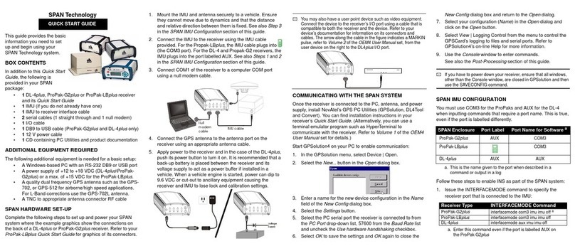 Novatel ProPak-G2plus quick start guide