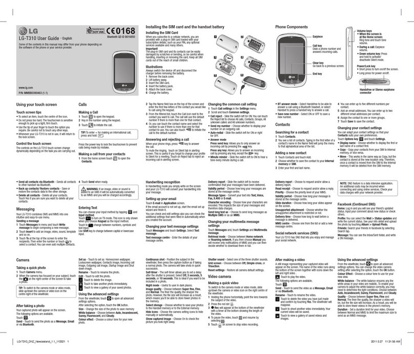 LG T310 User manual