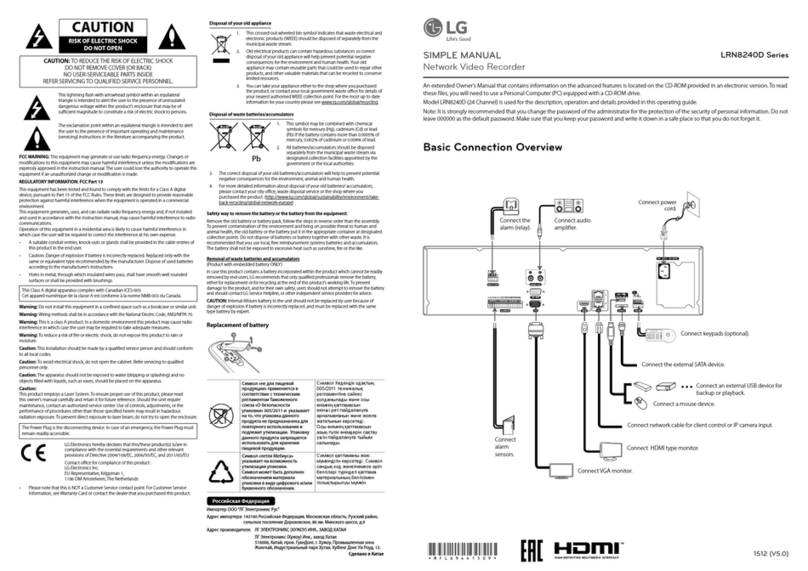 LG LRN8240D Series Specification sheet
