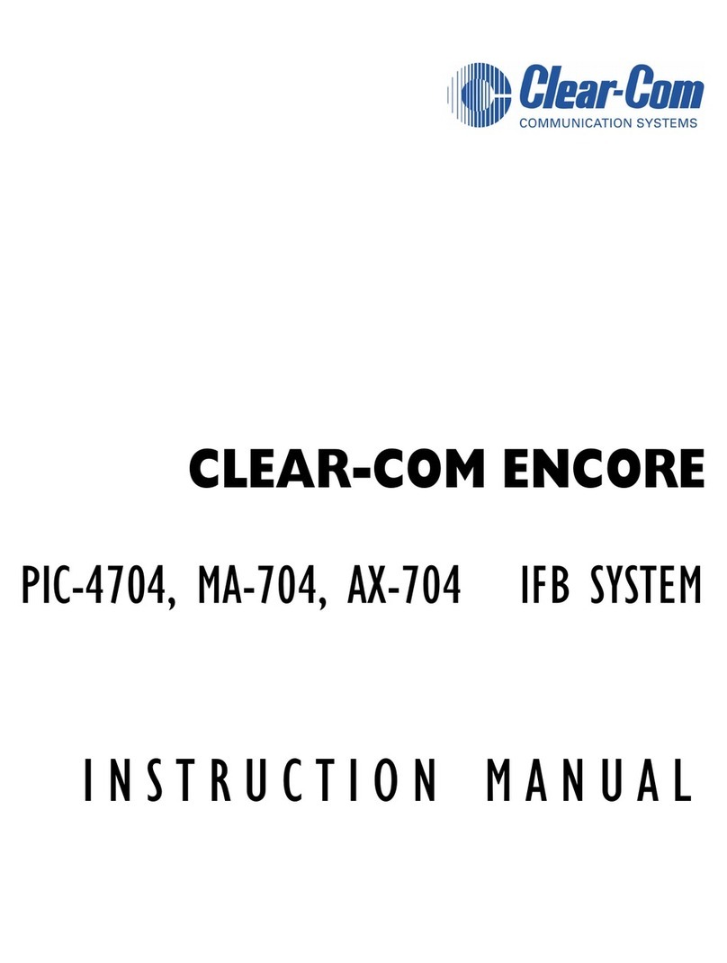 Clear-Com Encore PIC-4704 instruction manual Clear-Com Encore PIC-4704 instruction manual