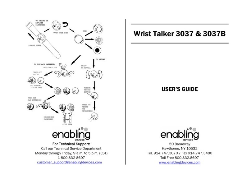 Enabling Devices Wrist Talker 3037 user guide Enabling Devices Wrist Talker 3037 user guide