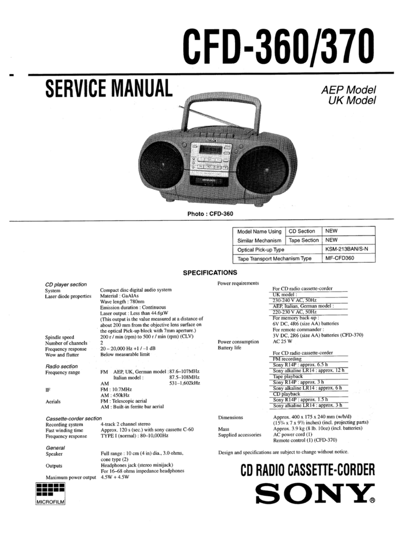 Sony CFD-370 User manual