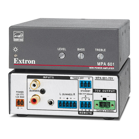 Extron electronics MPA 601-70V User manual Extron electronics MPA 601-70V User manual