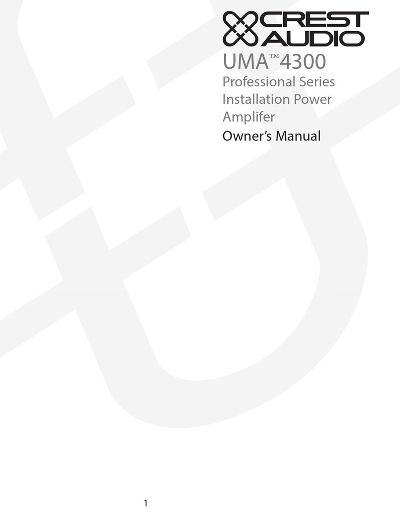 Crest Audio UMA 4300 User manual