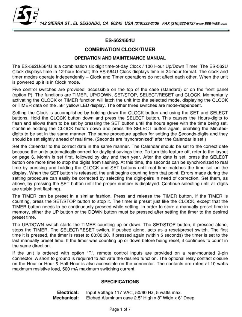 ESE ES-562U Operation and maintenance manual