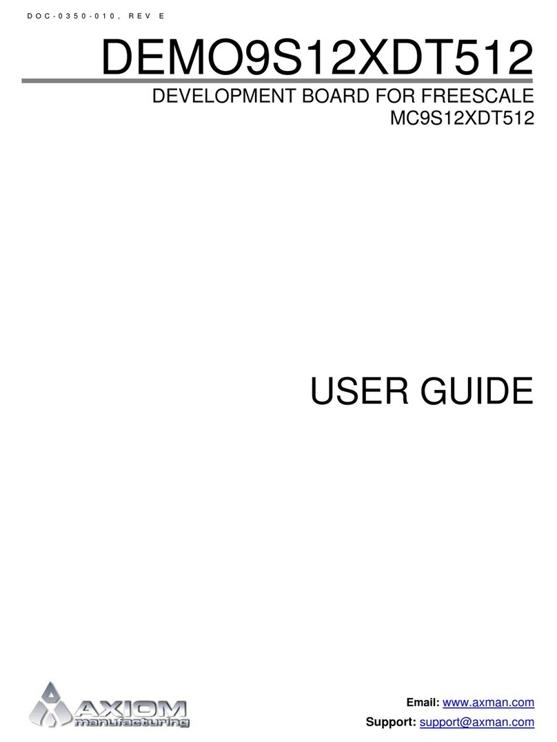 Axiom DEMO9S12XDT512 User manual Axiom DEMO9S12XDT512 User manual