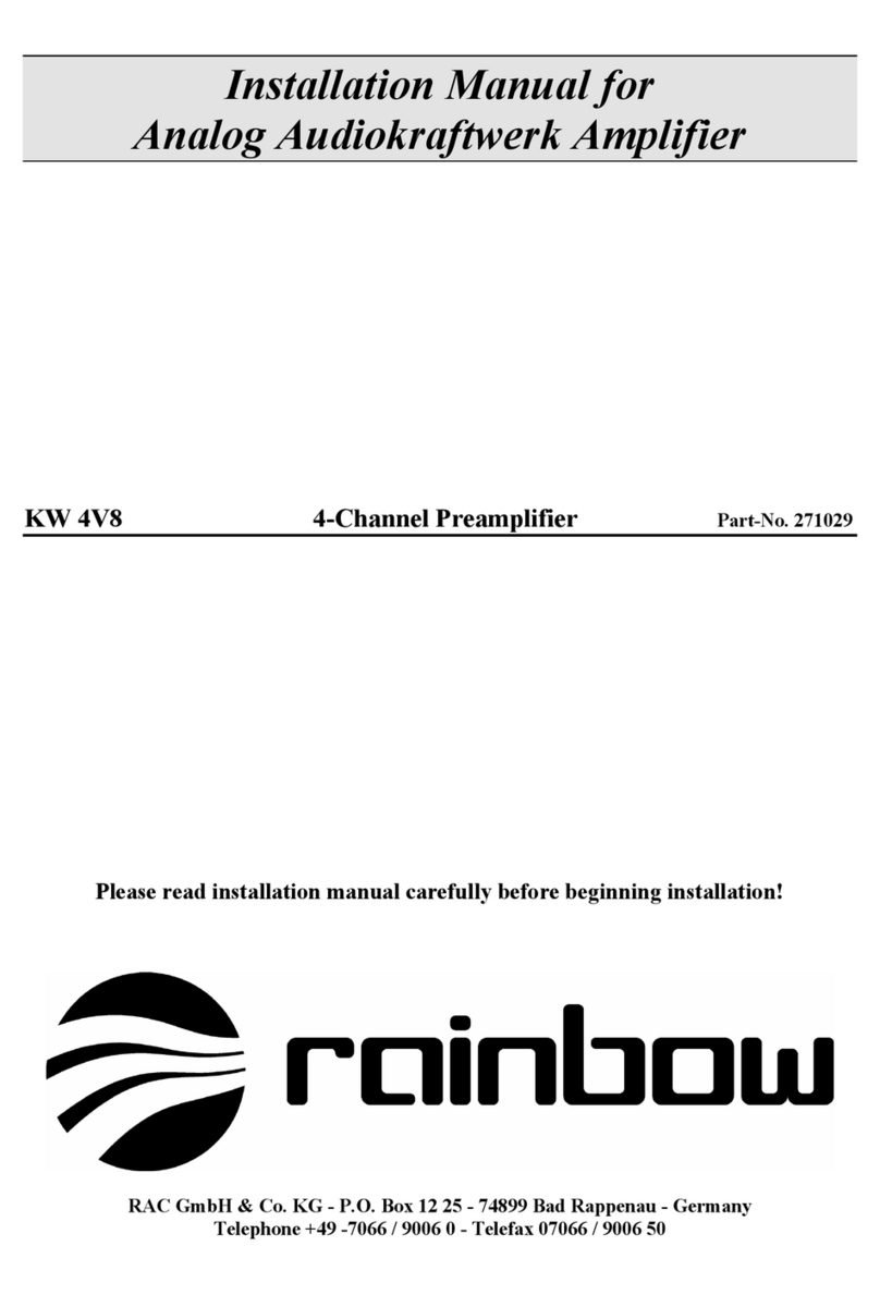 Rainbow KW 4V8 installation instructions