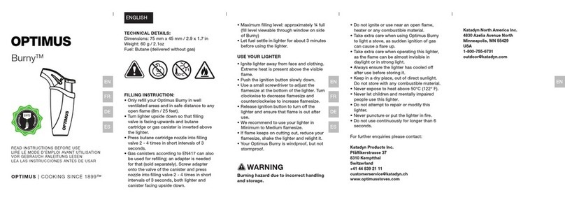 Optimus Burny instruction manual