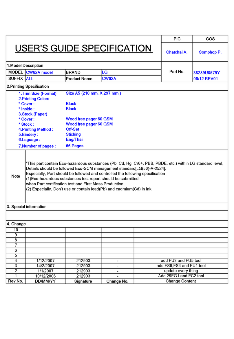 LG CW62A User manual