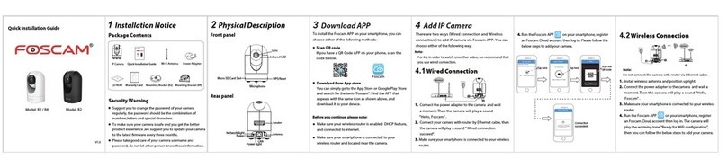 Foscam R2 Quick installation guide