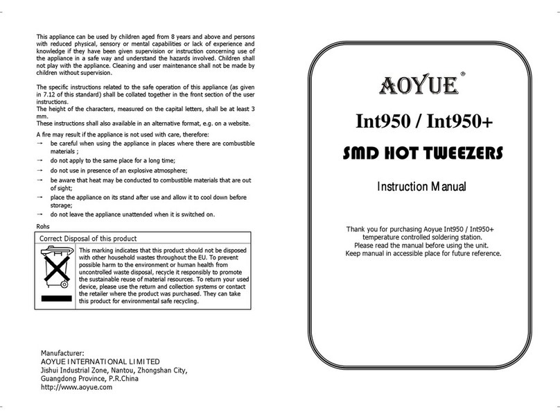 aoyue Int950 instruction manual