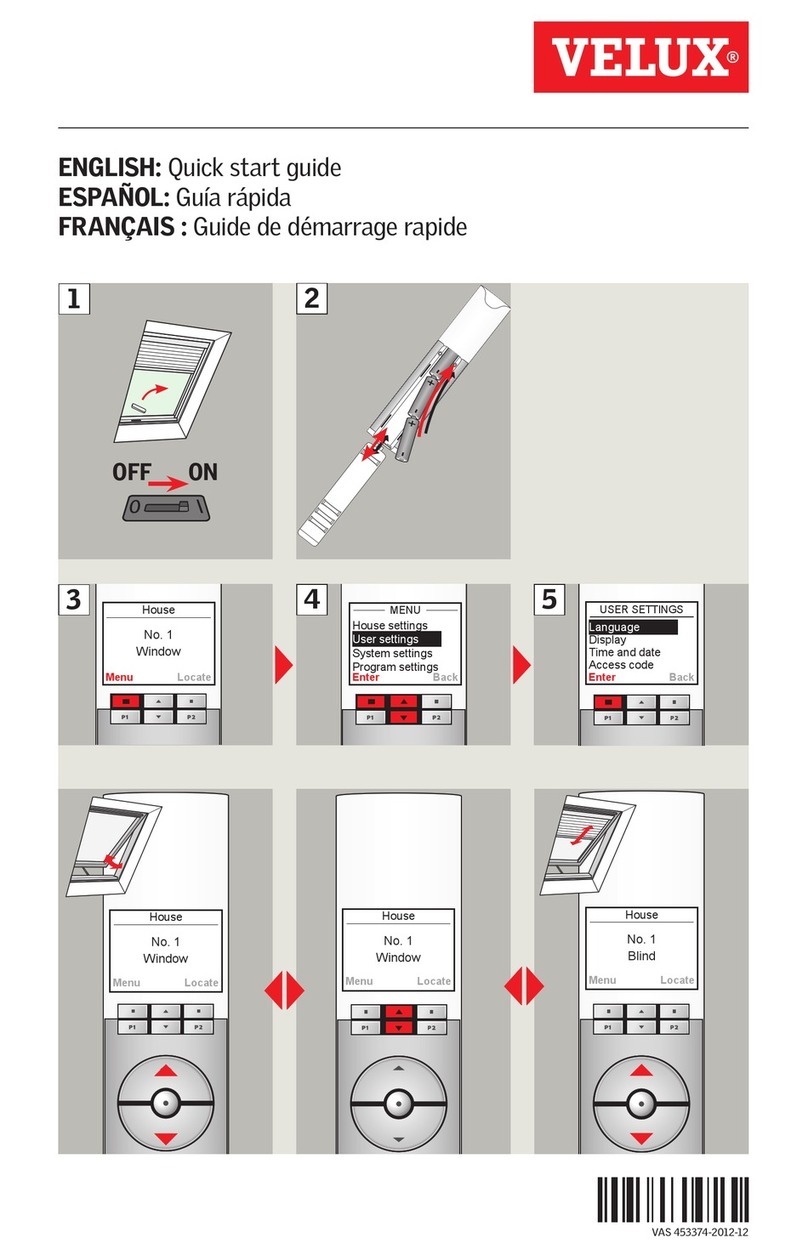 Velux VSE KLR 100 User manual