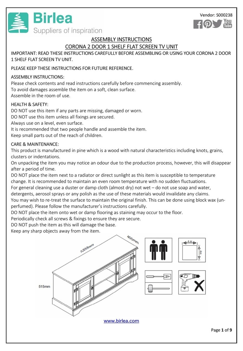 Birlea corona Assembly instructions