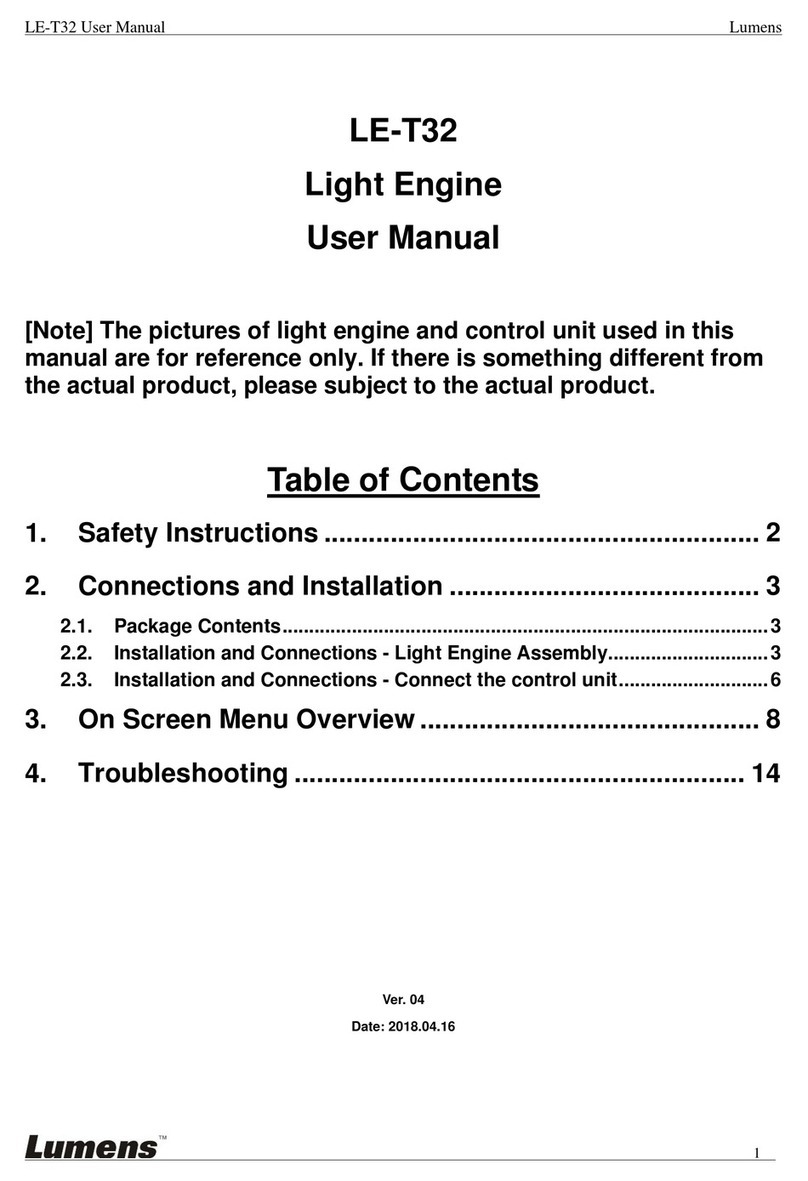 Lumens LE-T32 User manual