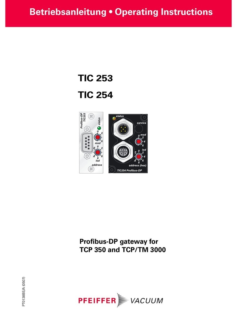 Pfeiffer Vacuum TIC 253 operating instructions Pfeiffer Vacuum TIC 253 operating instructions