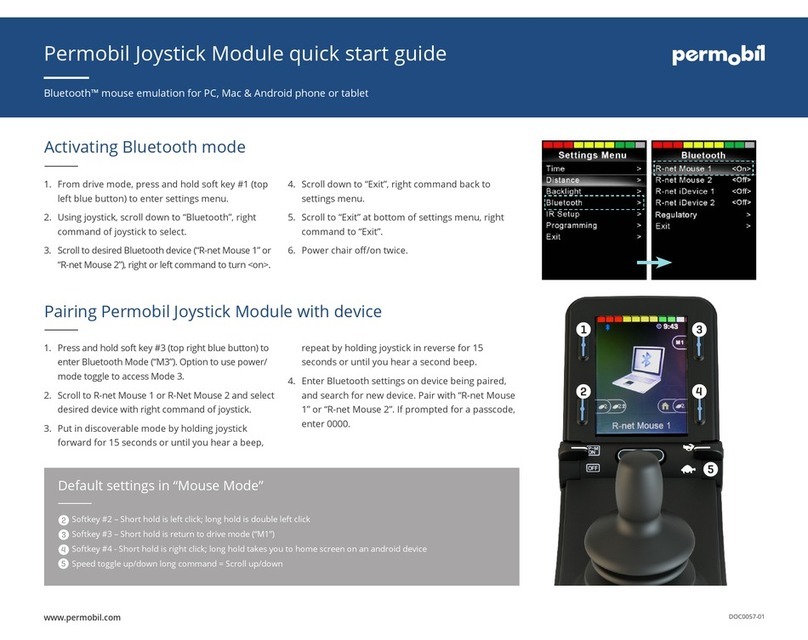 Permobil PJSM quick start guide Permobil PJSM quick start guide