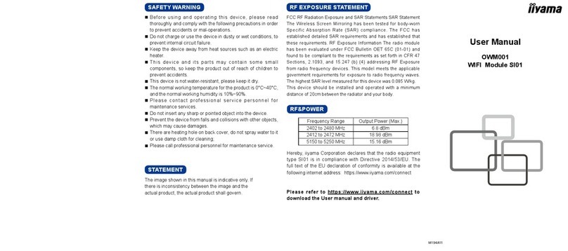 Iiyama OWM001 user manual