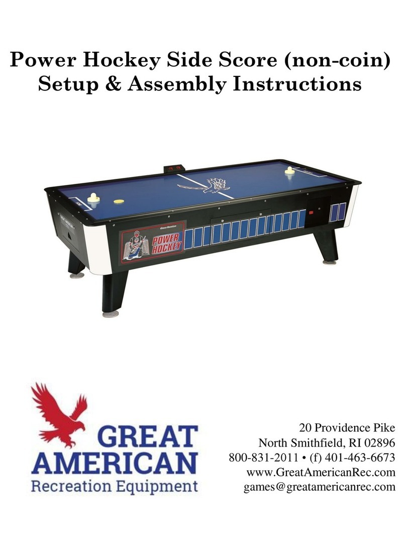 Great American Recreation Home Power Hockey Table Setup and Assembly Manual