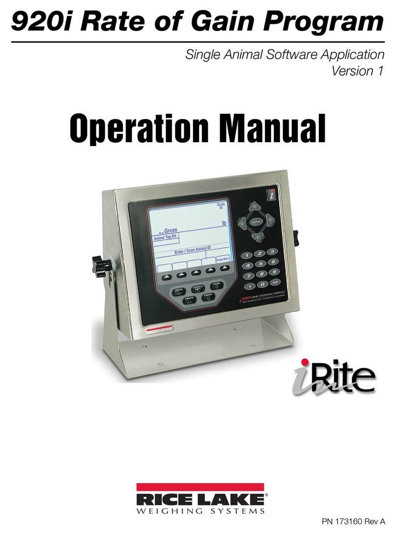 Rice Lake iRite 920i Operation manual
