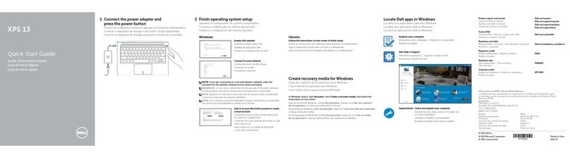Dell XPS 13 quick start guide