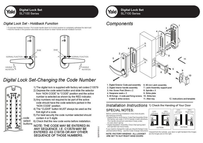Yale SL7100 Series User manual