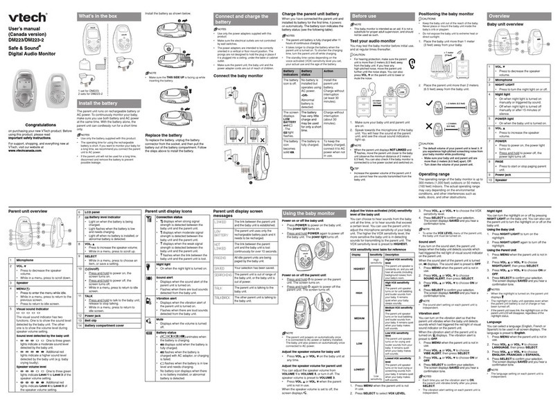 V-tech DM223 User manual
