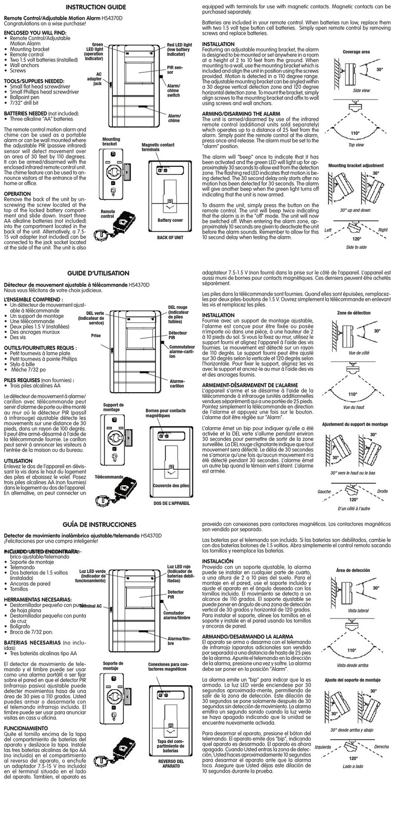 Carlon HS4370D Manual