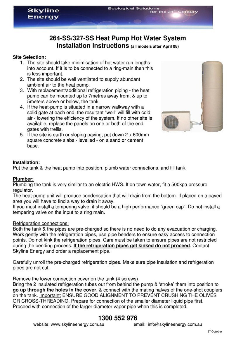 Skyline Energy 264-SS installation instructions