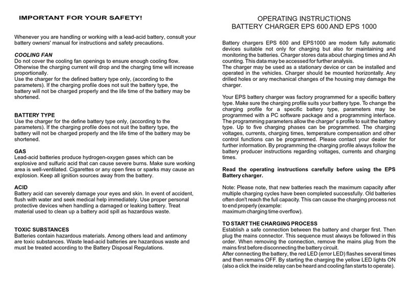 EPS EPS 600 Series operating instructions