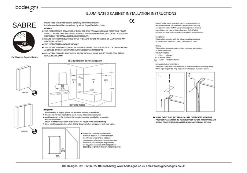 BC Design SABRE EAK025 installation instructions