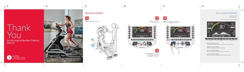 Bowflex BXE216 User manual