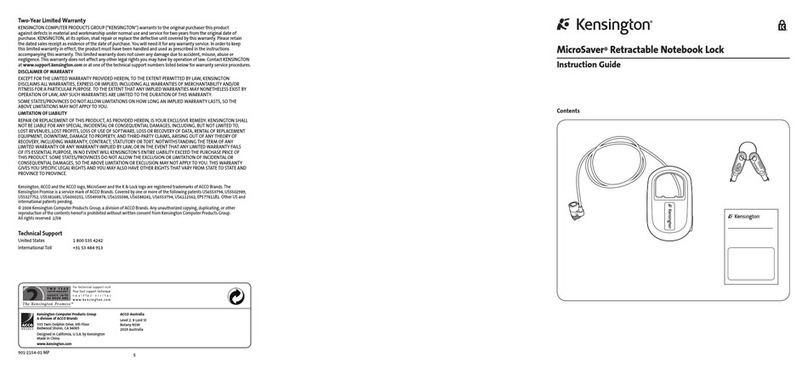 Kensington MicroSave Manual Kensington MicroSave Manual