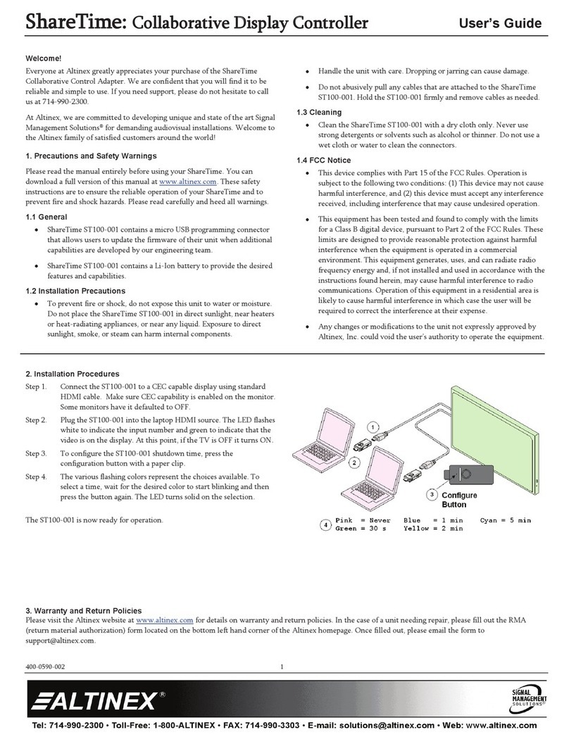 Altinex ShareTime ST100-001 User manual