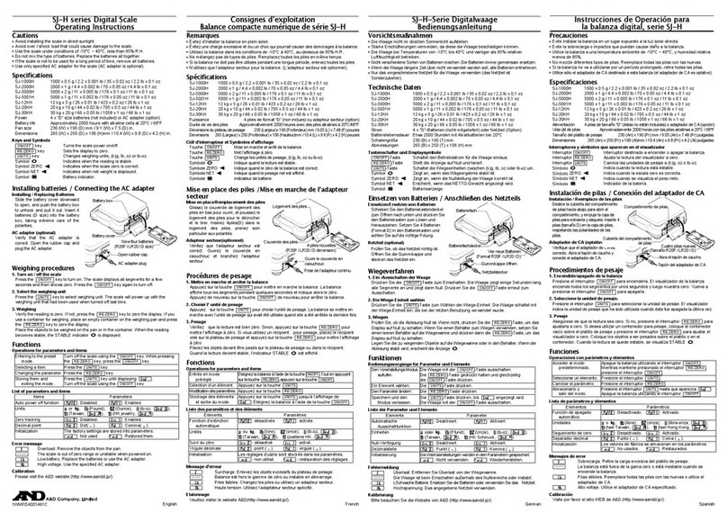 A&D SJ-2000H User manual